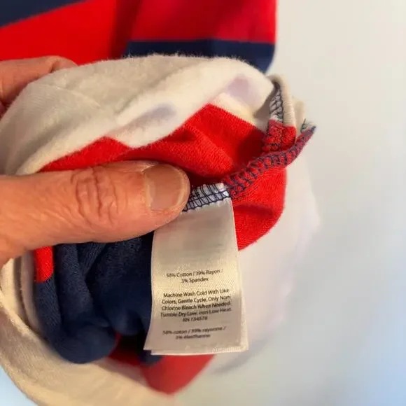 Vineyard Vines Red Blue Stripe Knit Shift Dress Women Small Nautical - Picture 9 of 12